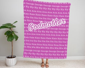 personalized blanket for godmother, godmother gift, godmother blanket, blanket for godmother, godmother blanket personalized