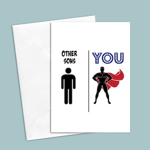 Son Greeting Card, Son Gift, Son Gifts For Men, Son Gift For Him, Funny Son Birthday Card, Son Thank You, Son Appreciation