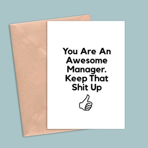 funny manager greeting card, manager birthday card, manager gift for men, manager thank you gifts, manager appreciation