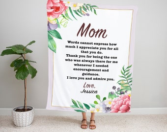 Mama personalisierte Decke, liebe Mama Decke, Decke für Mama, wir lieben Dich Mama Decke, Geschenk für Mama, Mama Geschenk