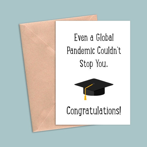 Graduation Card, Funny Graduation Card, High School Graduate Card, College Graduate Card, Class Of 2021 Card, Bachelors Graduate