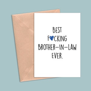funny card for brother in law, brother in law card for wedding, best brother-in-law ever, brother in law birthday card