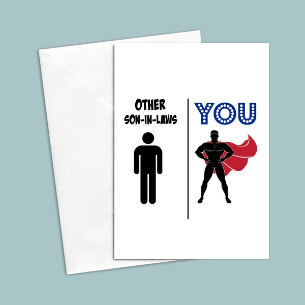 Son-In-Law Greeting Card, Son-In-Law Gift, Son-In-Law Gifts For Men, Son-In-Law Gift For Him, Funny Son-In-Law Birthday Card