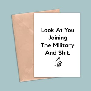 Joining military card, new military gift, joining military card, military congratulations, joining military gift for him her
