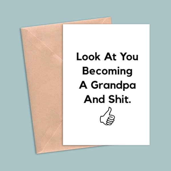 funny new grandpa card, birth announcement, future grandpa card, new grandpa gift idea