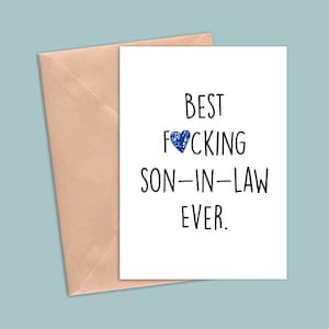 funny card for son in law, son in law card for fathers day, best son-in-law ever, son in law birthday card