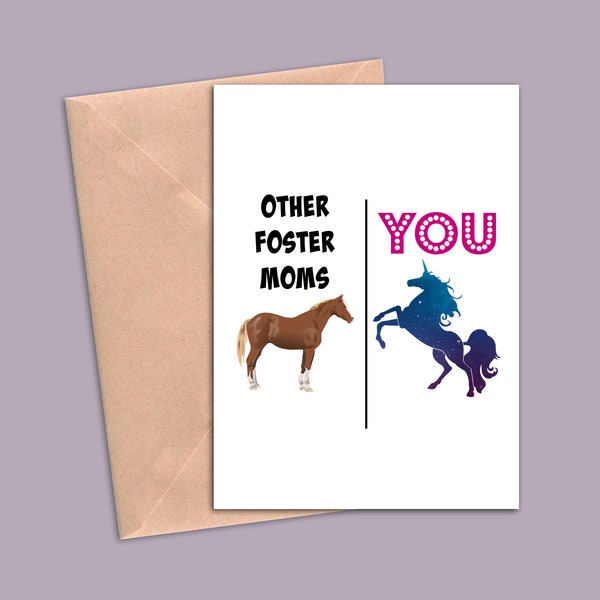 foster mom greeting card, foster mom gift, unicorn foster mom gifts for women,unicorn foster mom gift her, funny foster mom birthday card