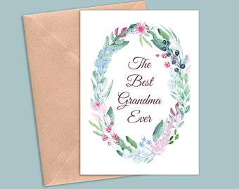 Card for grandma, birthday card for grandma, greeting card for grandma, grandma birthday card, grandma mother's day card, grandma card