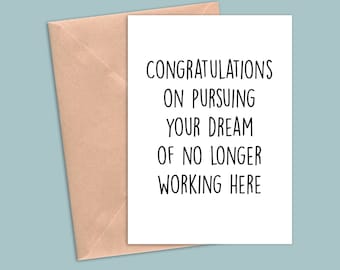 Funny Co-Worker Greeting Card, Co-Worker Leaving Card, Co-Worker Gift For Men Women, Joke Gag Card For Him Her, Co-Worker Move Gifts