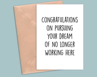 Funny Co-Worker Greeting Card, Co-Worker Leaving Card, Co-Worker Gift For Men Women, Joke Gag Card For Him Her, Co-Worker Move Gifts