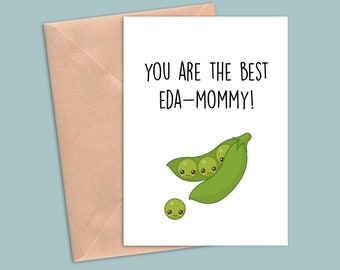 card for mom, mom birthday card, funny mothers day card, funny card for mom, mom card, funny edamane card, mothers day card from daughter