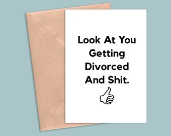 Divorce Greeting Card, Funny Divorced Card, Divorced Greeting Card For Him Her, Divorced Gift Men Women, Divorced Congratulations