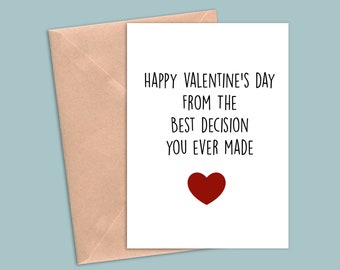 Funny Valentines Card For Husband, Funny Valentines Day Card For Him, Valentines Card For Him