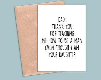 Funny Fathers Day Card, Funny Dad Birthday Card, Funny Dad Greeting Card, Father Card, Card For Dad, Dad Card From Daughter