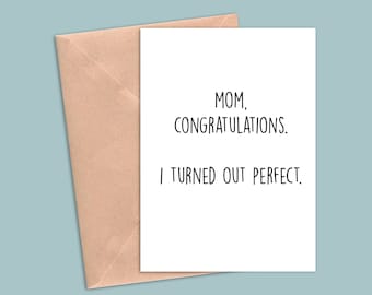 card for mom, mom birthday card, funny mothers day card, funny card for mom, mom card, mom card from son, mothers day card from daughter