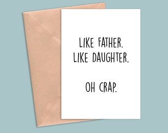 Funny Fathers Day Card, Funny Dad Birthday Card, Funny Dad Greeting Card, Father Card, Dad Thank You Card, Dad Card From Daughter