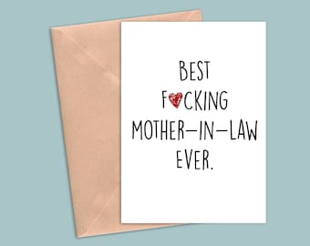 Funny Card For Mother In Law, Mother In Law Card For Mothers Day, Best Mother-In-Law Ever, Mother In Law Birthday Card