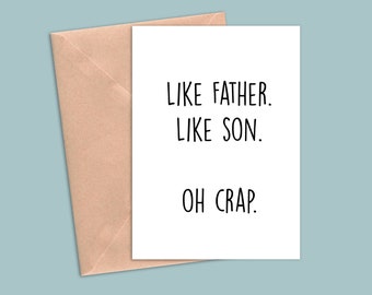 Funny Fathers Day Card, Funny Dad Birthday Card, Funny Dad Greeting Card, Father Card, Dad Thank You Card, Card For Dad, Dad Card From Son