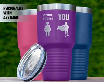 gift for boss, personalized boss gift ideas, boss gift, boss tumbler, best boss ever, boss travel mug for women, custom boss present for her