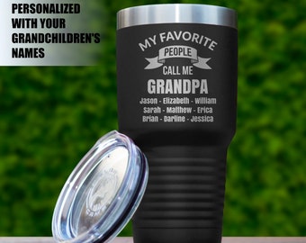 grandpa gift, gift for grandpa, personalized grandpa gifts, grandpa tumbler, grandpa travel mug, grandpa gift ideas for men, grandkids names
