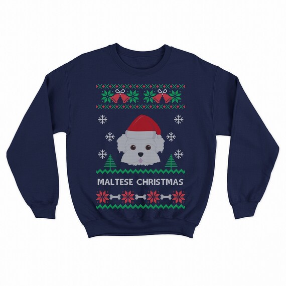 Maltese Christmas Dog Lover Gift Ugly Sweater Xmas Tree T-Shirt Maltese Christmas Dog Lover Gift Ugly Sweater Xmas Tree T-Shirt