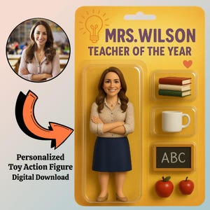Funny gift for teacher, teacher gift, personalized gift for professor, custom toy action figure, teacher retirement gift ideas him her