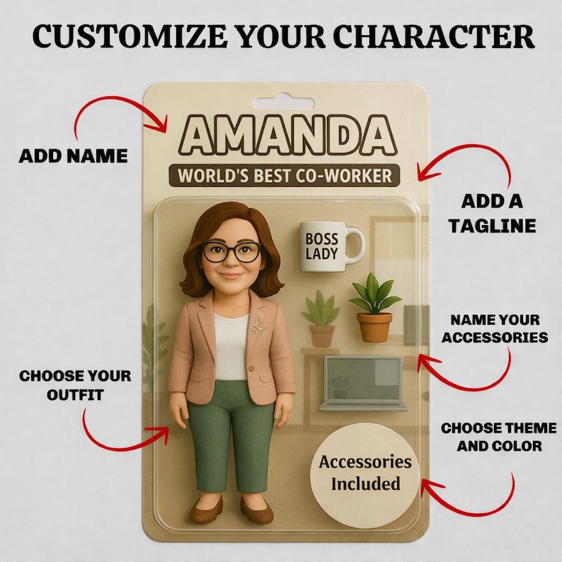 Funny boss gift, gift for boss, Custom Action Figure box, Personalized Toy Box, Turn Yourself Into An Action Figure image 3