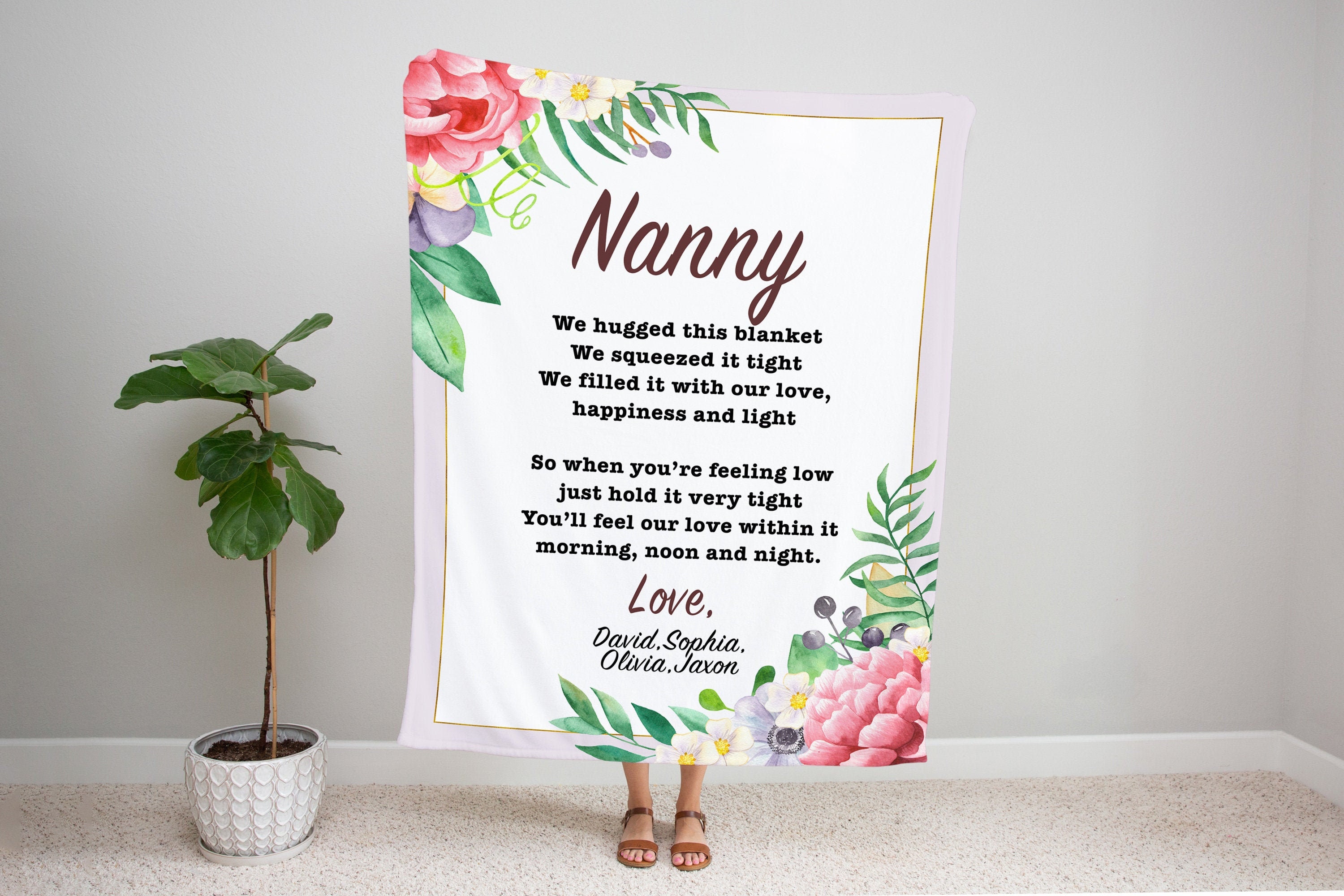 Personalised nanny blanket hotsell