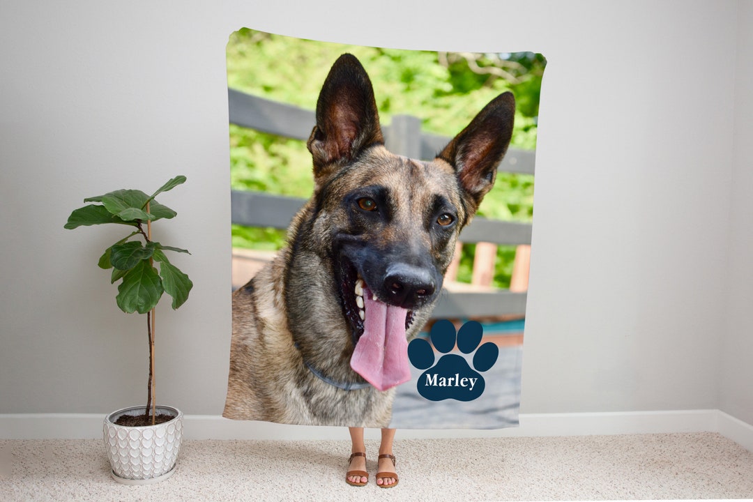 Personalized German Shepherd Blanket, German Shepherd Blanket, German Shepherd Photo Blanket