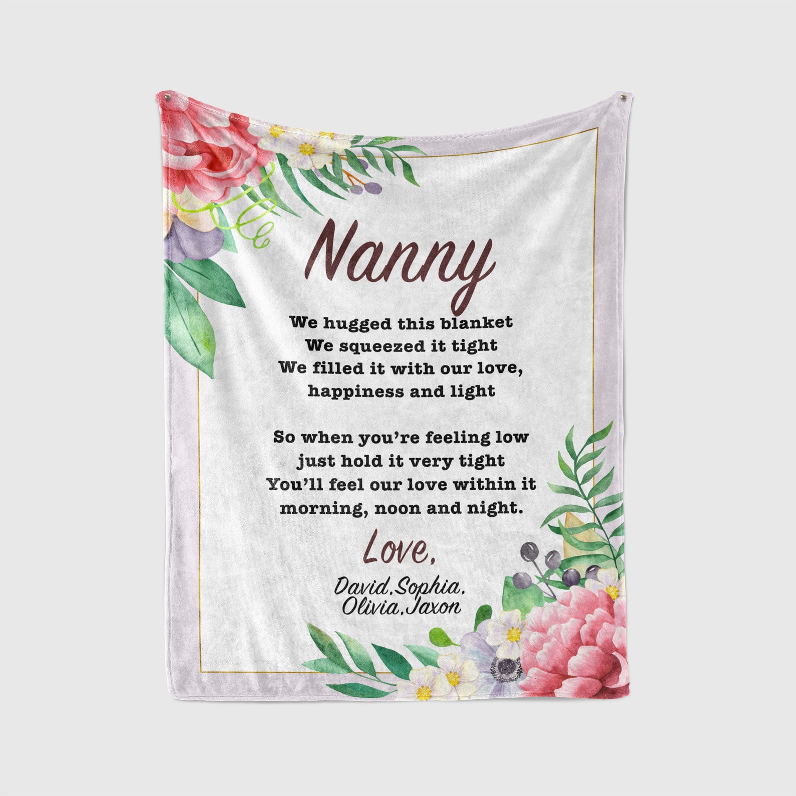 Personalized Blanket for Nanny Nanny Gift Nanny Blanket Etsy UK