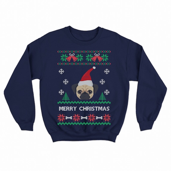 womens pug christmas sweater