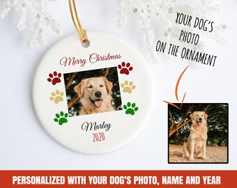 personalized golden retriever christmas ornament, golden retriever christmas ornament, custom golden retriever ornament
