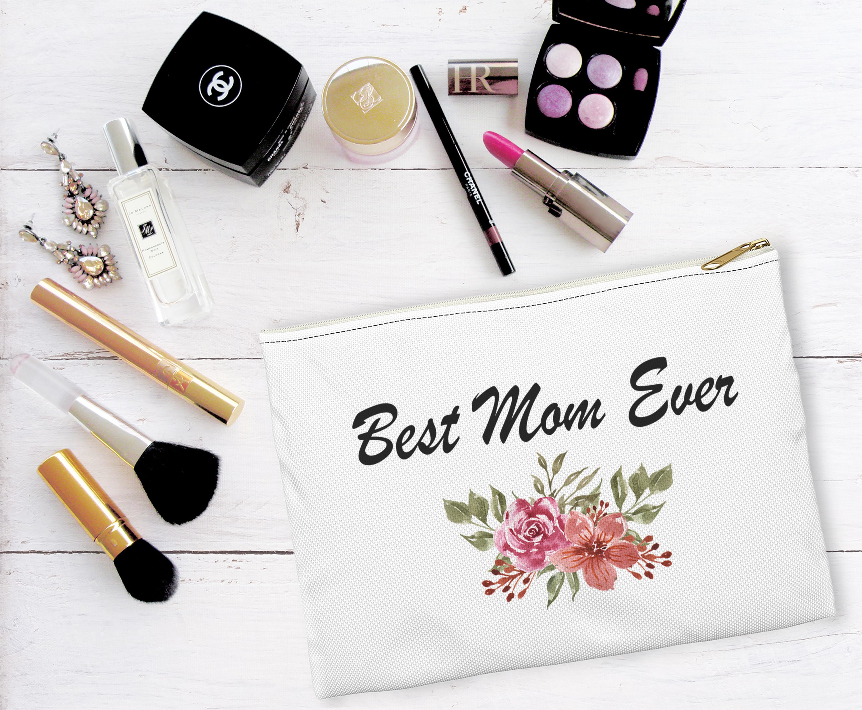 Best mom ever gift for mom personalized makeup bag for mom Etsy
