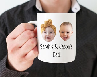 Regalo con foto de bebé, regalo con foto personalizado, taza con foto de bebé, taza personalizada para niño, taza con cara de niño, regalo del Día del Padre