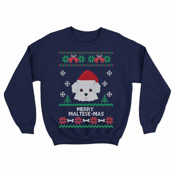 Maltese Christmas Dog Lover Gift Ugly Sweater Xmas Tree T-Shirt Maltese Christmas Dog Lover Gift Ugly Sweater Xmas Tree T-Shirt