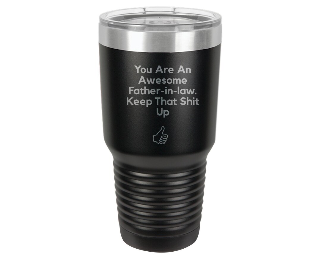 Schwiegervater Geschenk, lustiges Geschenk für Schwiegervater, isolierte Becher Reisebecher für