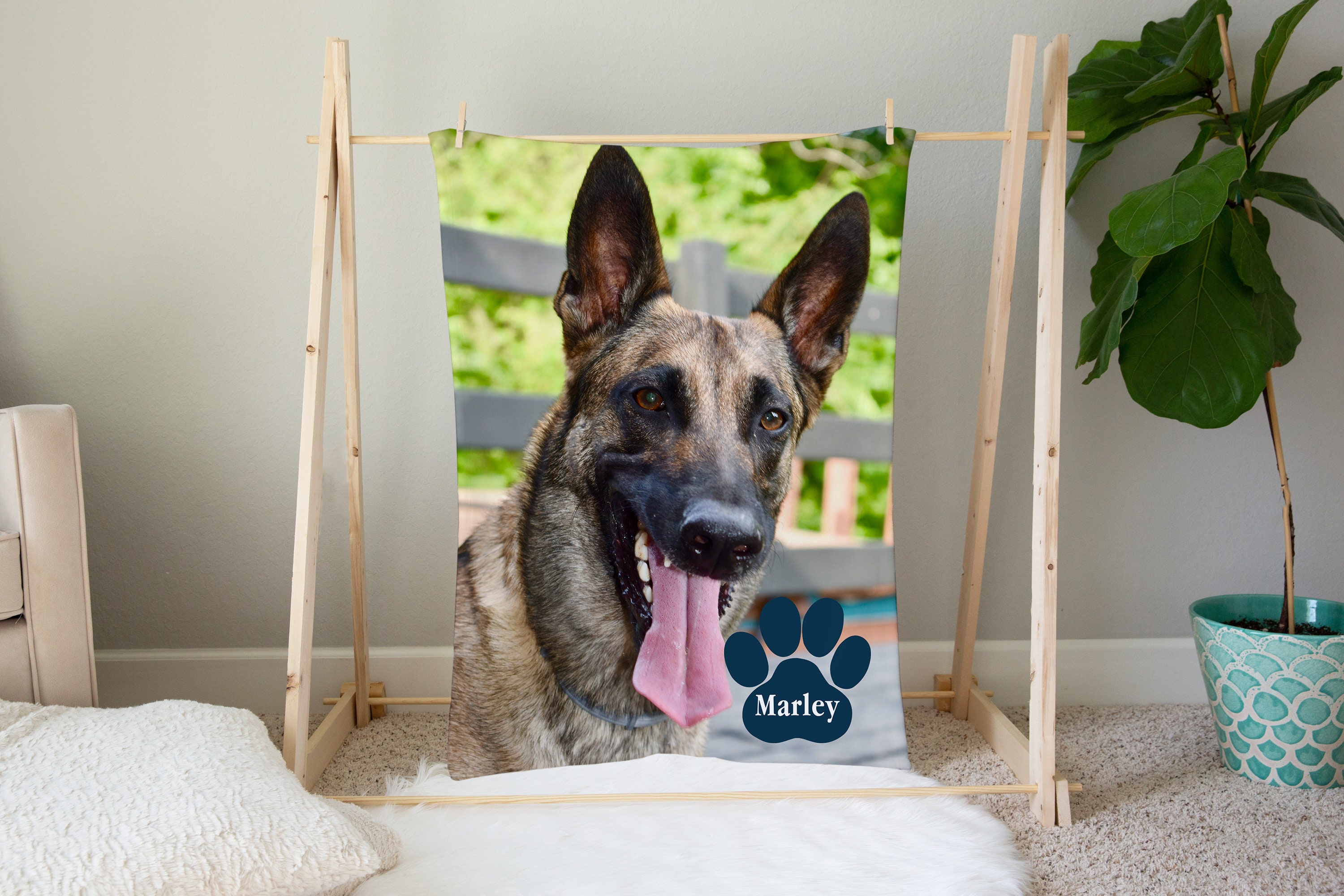 Personalized German Shepherd Blanket German Shepherd Blanket Etsy UK