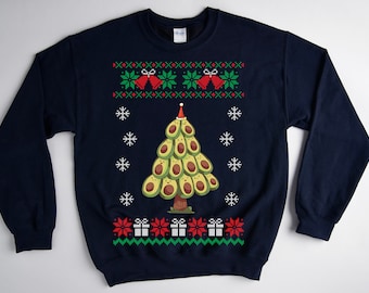 Avocado tree Christmas sweater, ugly christmas sweater, ugly christmas sweater women, ugly christmas sweater men