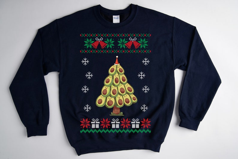 Avocado tree Christmas sweater, ugly christmas sweater, ugly christmas sweater women, ugly christmas sweater men image 1