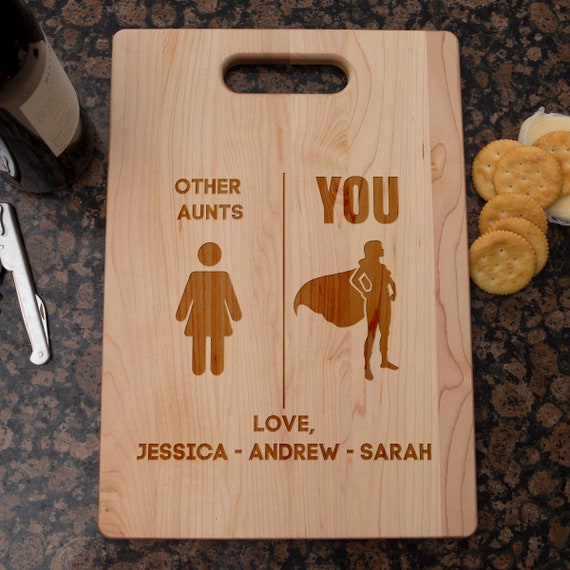 Personalized Aunt Gift, Gift for Aunt, Best Aunt Ever, Aunt Cutting Board,  Custom Cutting Board, Cutting Board for Aunt, Mother's Day Gift 