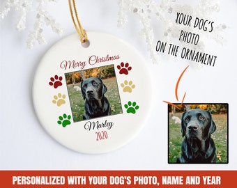 personalized black lab christmas ornament, black lab christmas ornament, custom black lab ornament