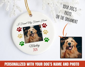 Personalized Dog Ornament, Dog Adoption Gift, Pet Adoption Rescue, Furever Home, custom christmas tree decor, dog rescue gift