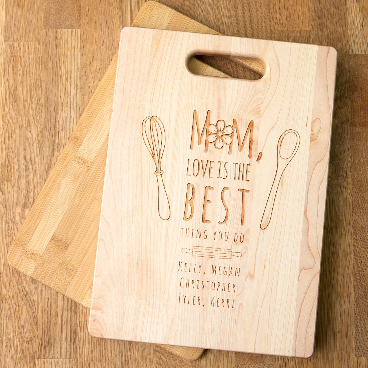 Personalized Mother's Day Cutting Board: Mom's Kitchen. – milk & honey