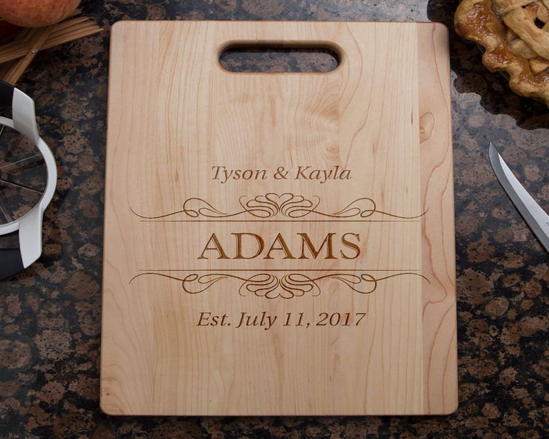 gift cutting board chopping board wood custom butcher block cutting board large cheese board unique kitchen board custom cutting board