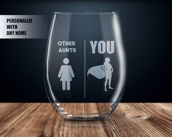 gift for aunt, personalized aunt gift ideas, aunt gift, aunt wine glass, best aunt ever, unicorn aunt birthday present women, mothers day