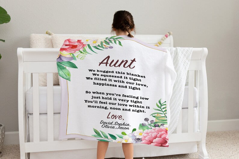 Personalized blanket for aunt aunt gift aunt blanket Etsy
