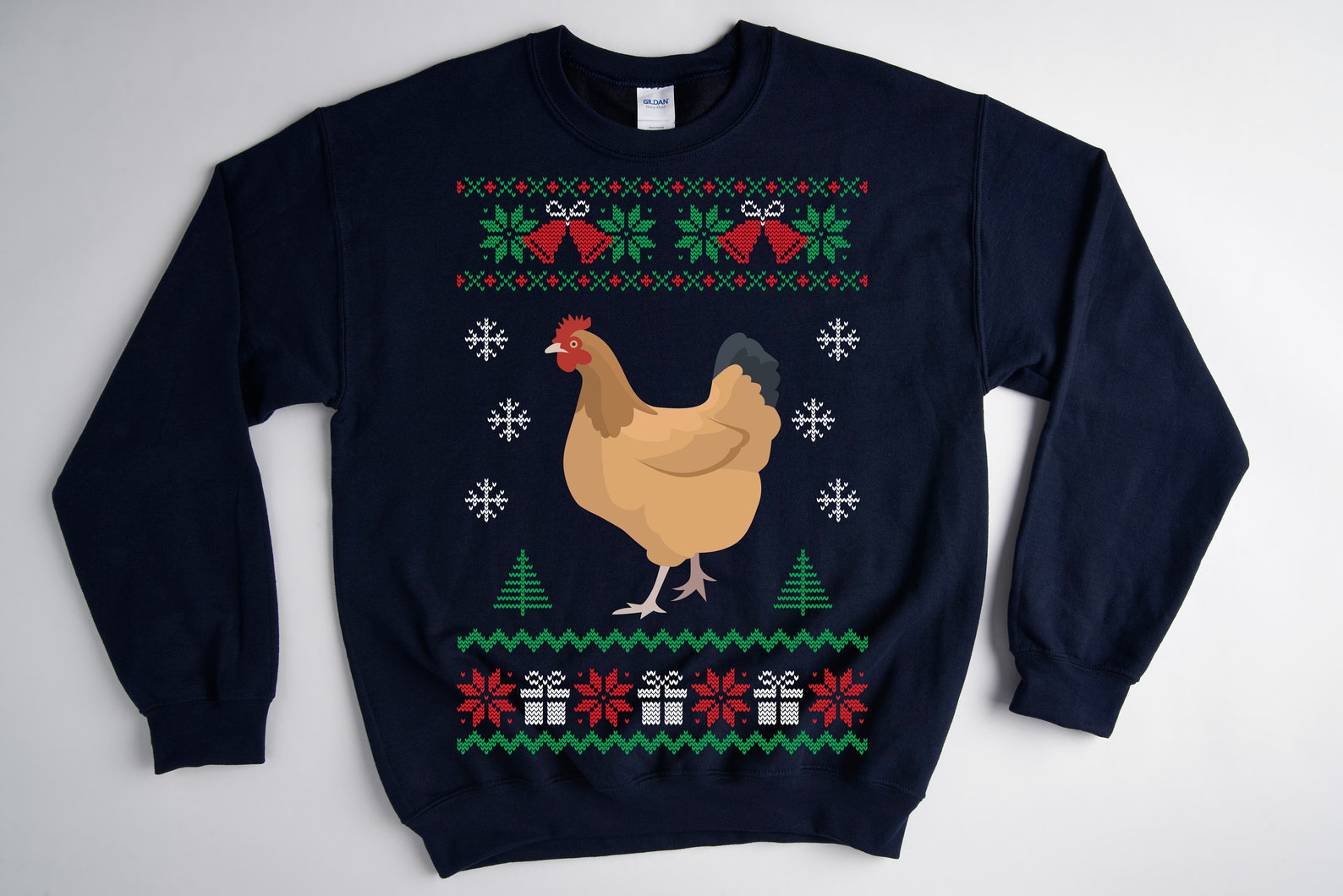 Chicken Christmas Sweater Ugly Christmas Sweater Ugly Etsy