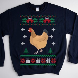 Chicken Christmas sweater, ugly christmas sweater, ugly christmas sweater women, ugly christmas sweater men, funny christmas sweatshirt