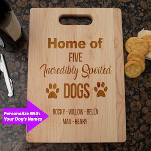 dog cutting board, gift for dog lover, dog owner gift, dog mom, personalized dog gift, housewarming gift, custom dog lover gifts, dog lover