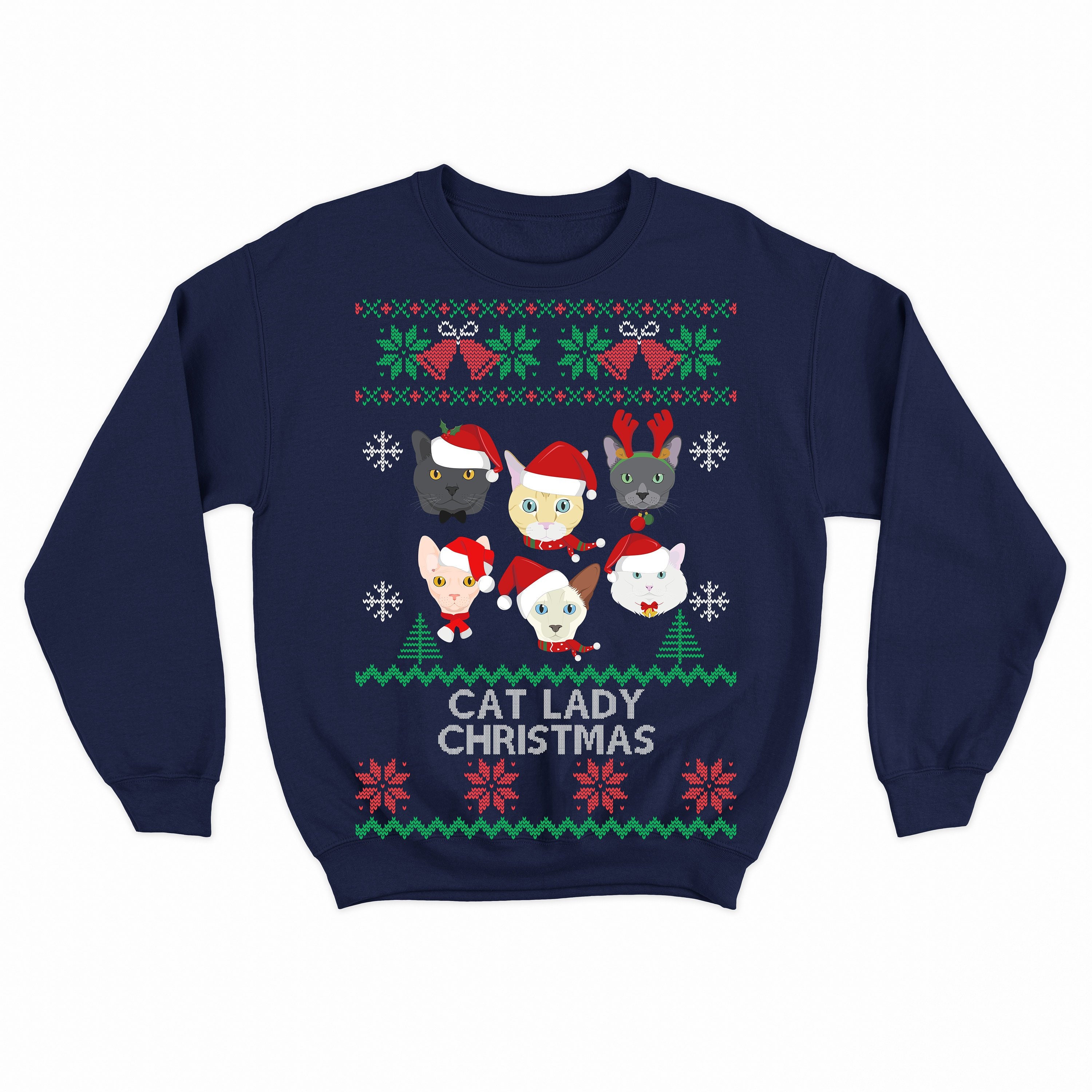 Funny Cat Christmas Sweaters 